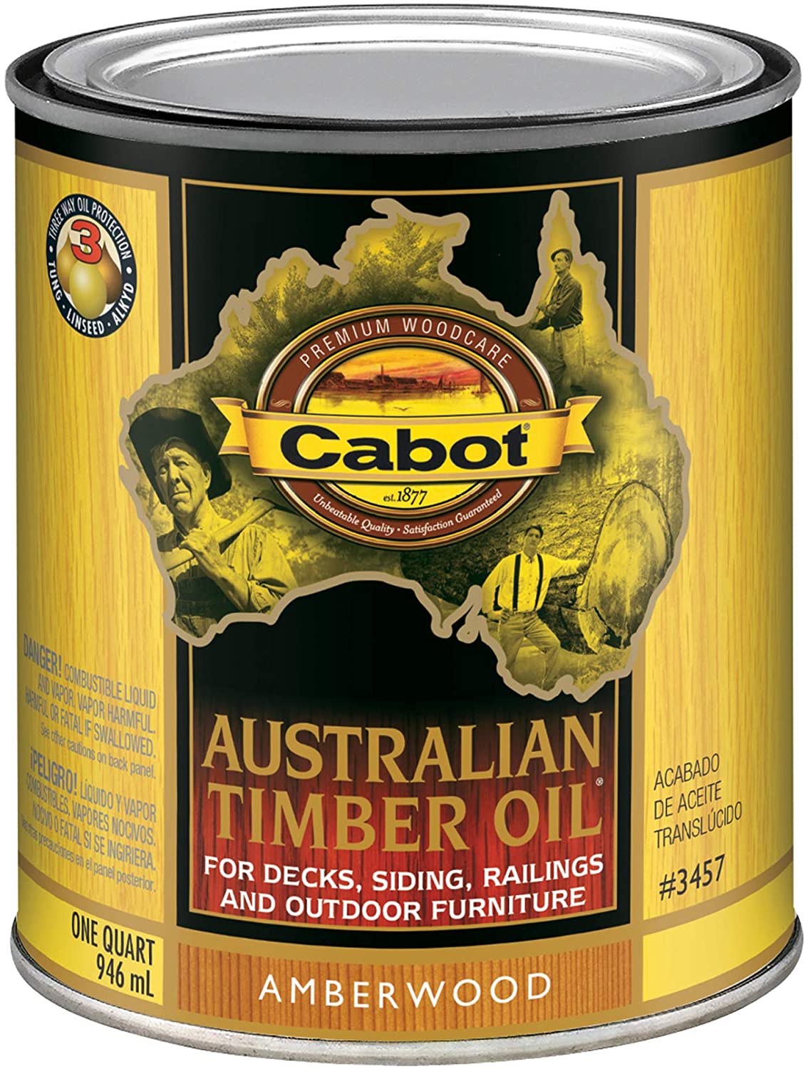 Cabot Australian Timber Oil Stain, Amberwood