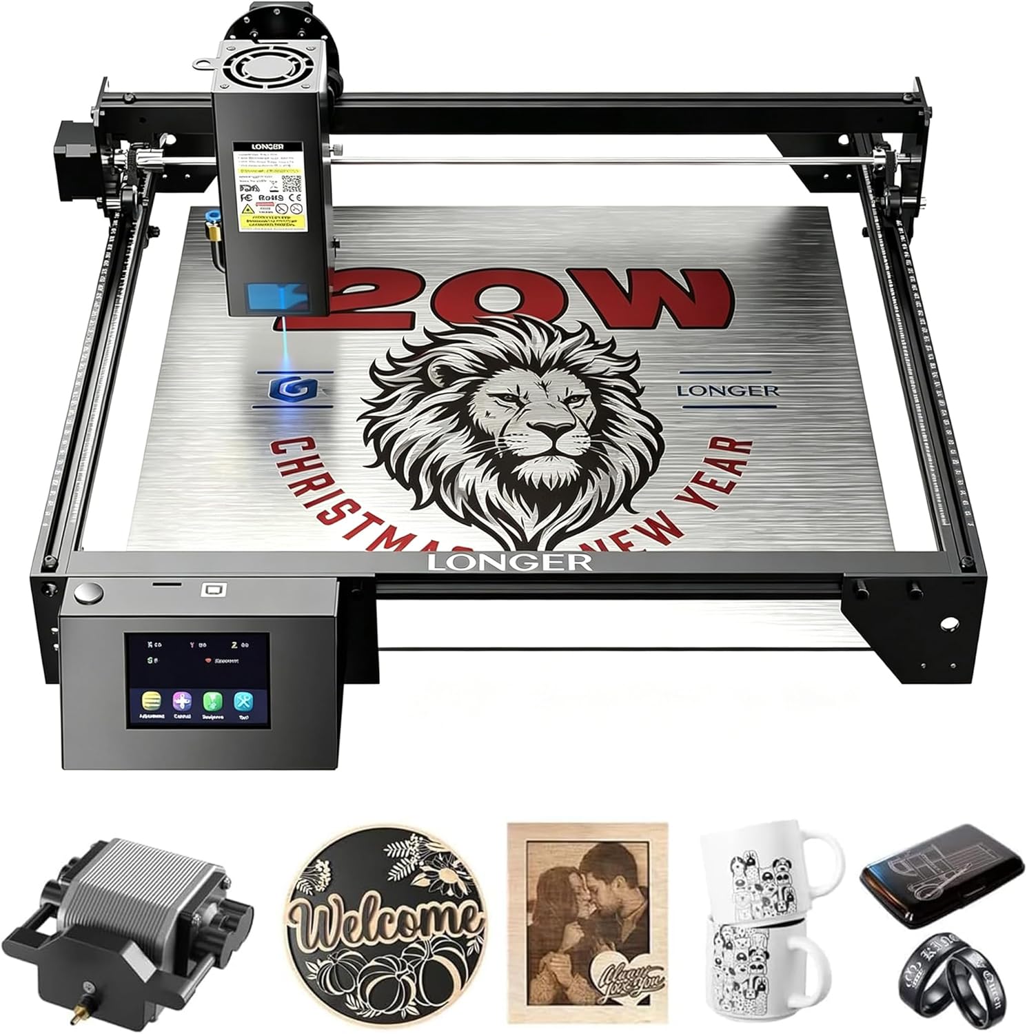 LONGER Ray5 20W Laser Engraver with Air Assist LONGER Ray5 20W laser engraver with air pump