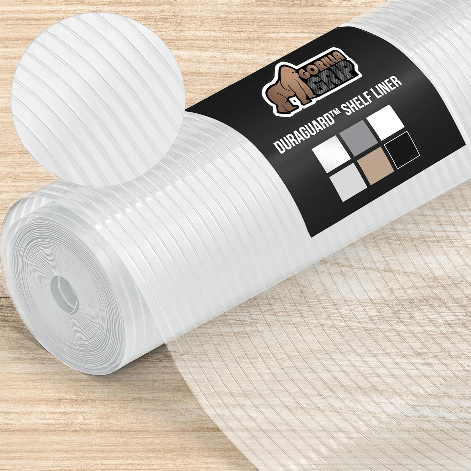 Gorilla Grip DuraGuard ribbed waterproof shelf liner