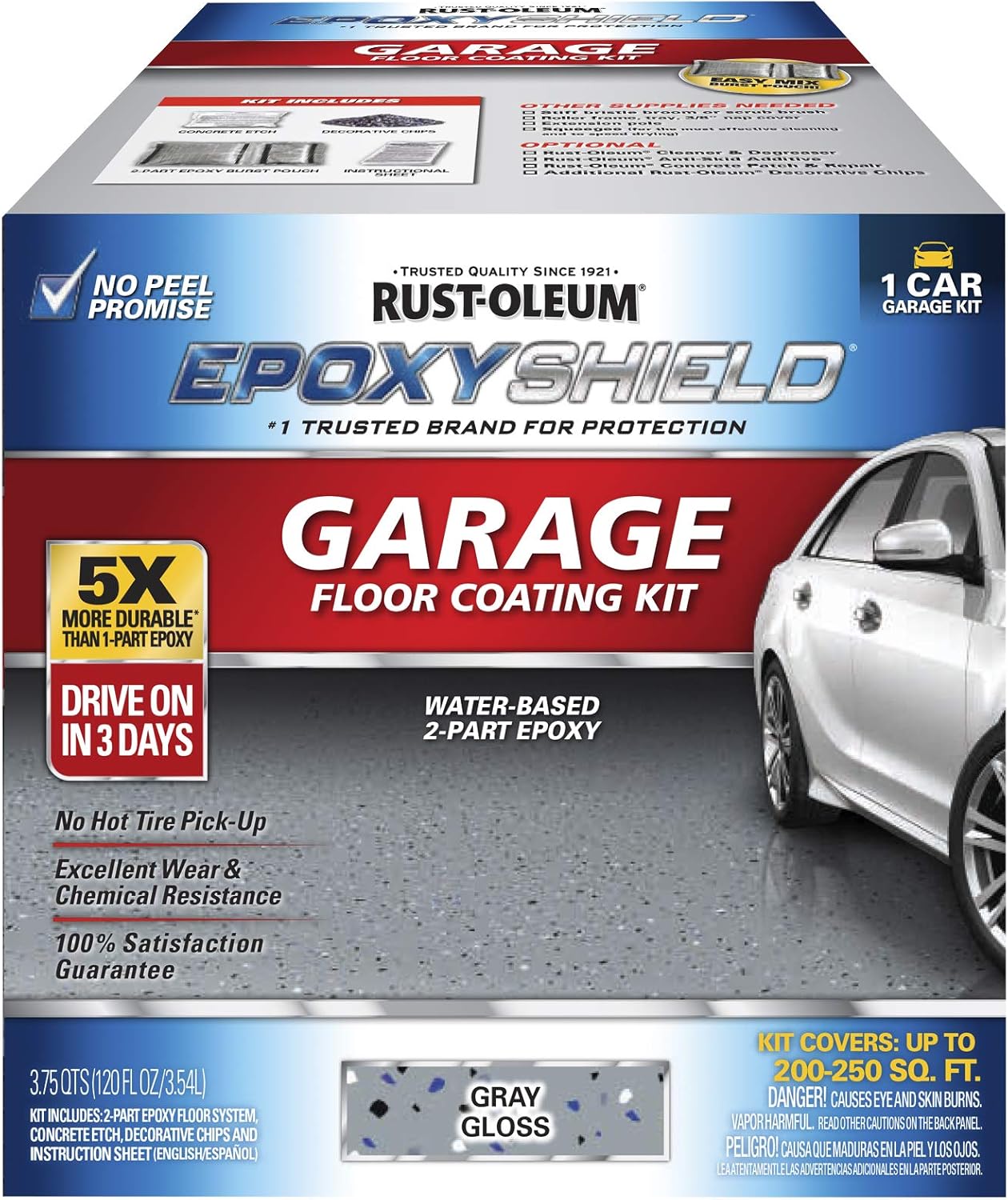 Rust-Oleum EpoxyShield garage floor coating kit gray